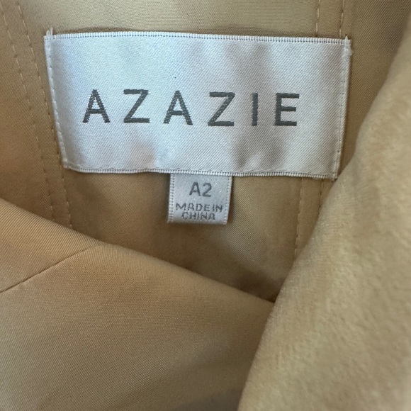 AZAZIE Elegant Gold Satin Evening Gown Size A2. E83 - Picture 14 of 16